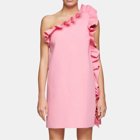 MSGM Ruffled One Shoulder Mini Dress - Picture 7 of 7
